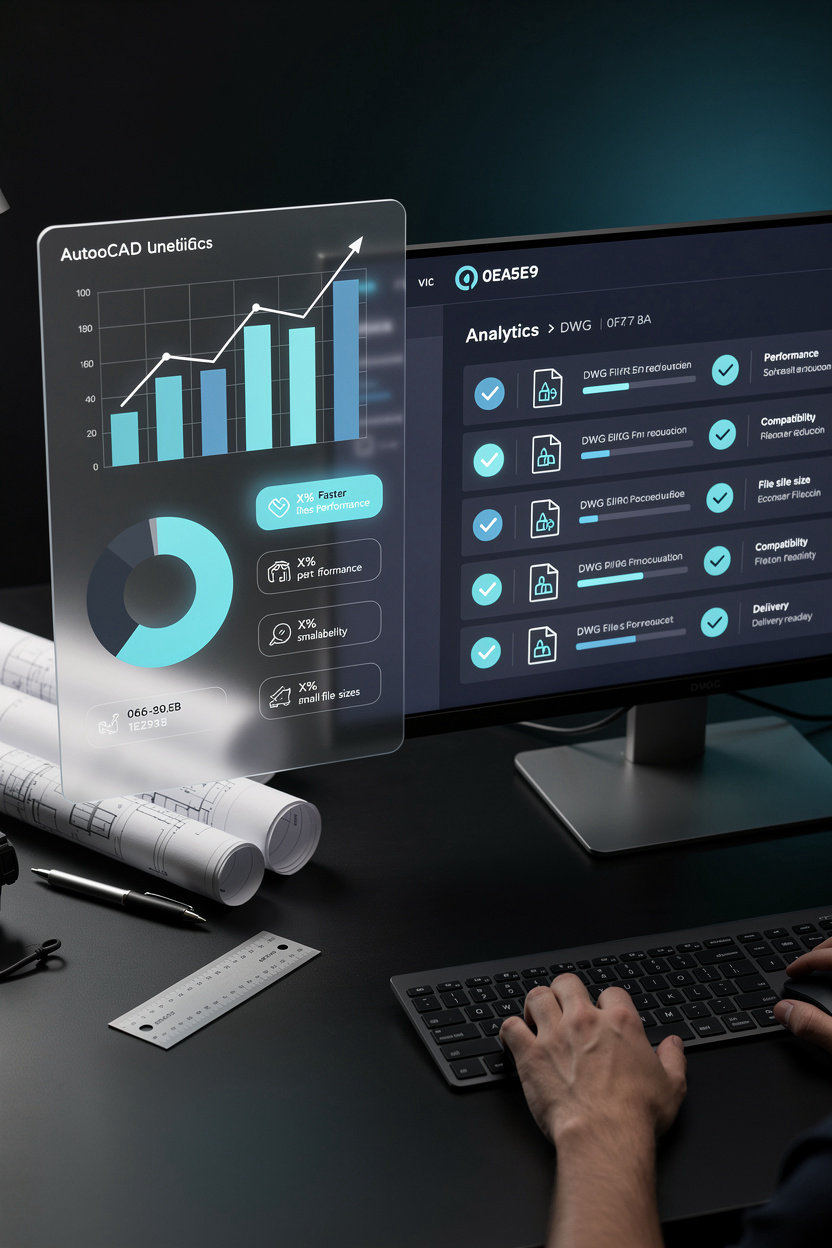 CADFix تنظيف DWG - ملف منظم مع إحصائيات الأداء والتوافقية المحسّنة
